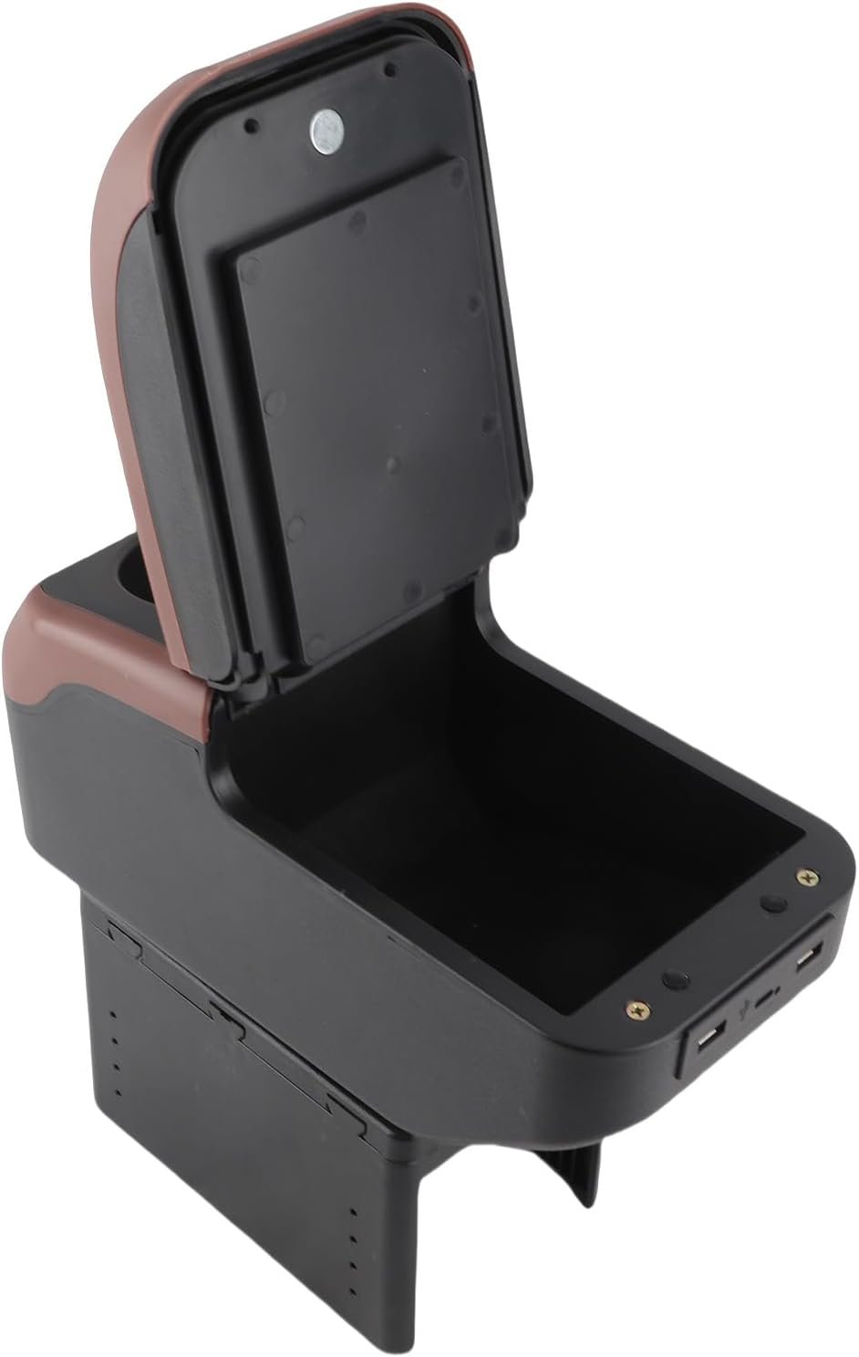 Universal Car Armrest Box with USB Charging Ports and Storage