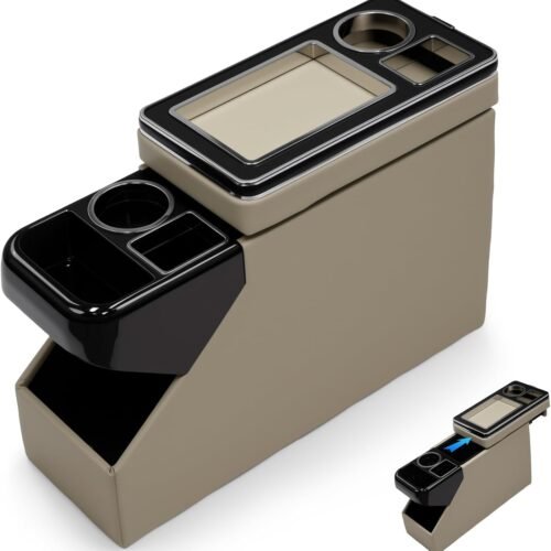Universal Car Armrest Console with Cup Holders and Storage