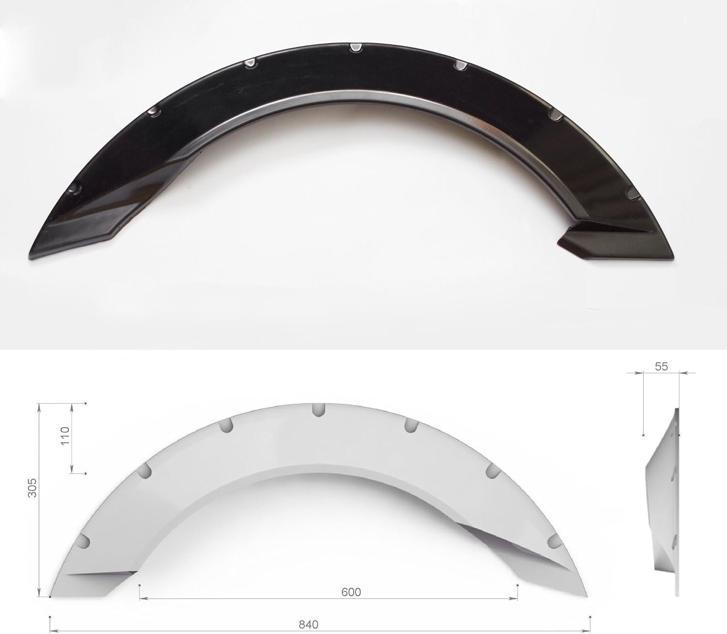 Universal Fender Flares Four Piece Set